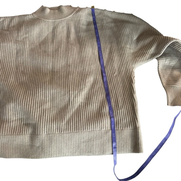 Tahari Gray Cowl Neck Sweater with Ribbed Texture - Picture 5 of 9